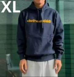 即日発送★ thisisneverthat ネイビー XL フード付きパーカー