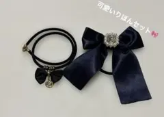 りぼんセット　ネックレス、ヘアゴム