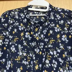 Cutie Blonde 花柄 ロングワンピース ネイビー 長袖のサムネイル