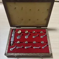 送料無料】矢坊主 サイコロ玉台 溝台 56個 ハンドメイド 彫金工具