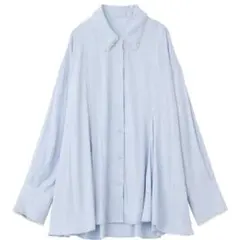 【完売品】ココディール 新品タグ付 パールモチーフペプラムシャツ ブルー