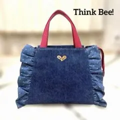 Think Bee! バッグ ポルカドッツ デニム ドット ショルダー フリルのサムネイル