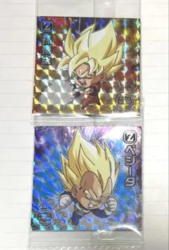 ドラゴンボール 超戦士シールウエハース超 超絶感謝の十周年　ベジータ　孫悟空