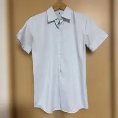 中古レディース半袖シャツ （9R）白地に微細なドット柄【CLOSSHI　BiZ】のサムネイル