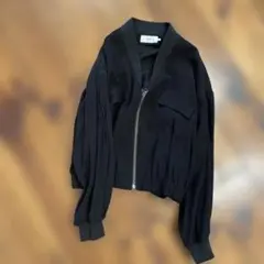 AZUL BY MOUSSY ブラック ジップアップ ブルゾン