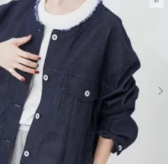 Spick and Span デニムノーカラージャケット