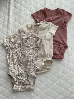 【60cm】H&M 半袖ボディスーツ 3枚セット