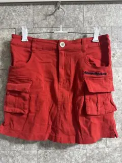 KISS ON THE GREEN レディース レッド ポケット付きスカート