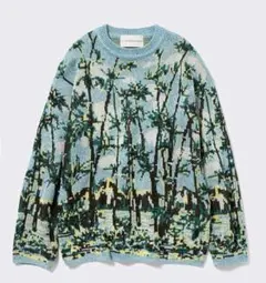 GU beautiful people  グラフィックニットプルオーバー XL