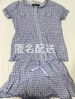 子供服 女の子 夏服 ポンポネット セットアップ チェック