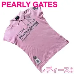PEARLY GATES パーリーゲイツ 半袖 刺繍 プリント ポロシャツ 0