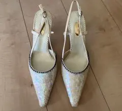 美品 any SiS パンプス M シャンパンゴールド パーティー キラキラのサムネイル