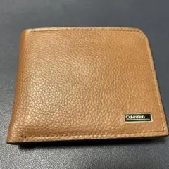 カルバンクライン 財布 二つ折り ブラウン レザー 本革
