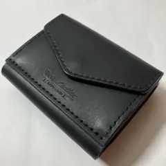 総手縫い 本革3つ折りウォレット 黒ヌメ