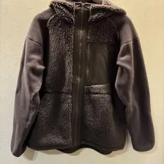 美品ユニクロ×ホワイトマウンテニアリングフリースフルジップパーカー ブラウン L