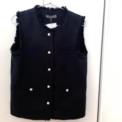 完売♡UNITED ARROWS ラメツイードフェイクパールボタン ベスト ジレ