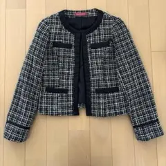 ノーカラー　ジャケット　ツイード　IMAGE ROUGE セレモニー