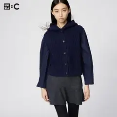 新品タグ付き　ユニクロシー　ワッフルニットフーデッドベスト　ユニクロ　ベスト