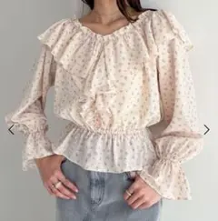 Heather 2WAY ボリュームフリルブラウス