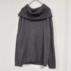 COVINGTON 【S】 グレー ニットセーター オフタートル ラメ入り