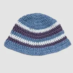 292　バケットハット　手編み　古着　レア　クロシェハット　クラッシャーハット