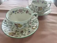 【美品】ミントン ハドンホール カップ&ソーサー　ペア