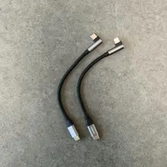 【2本セット】aceyoon USB-C ケーブル 10cm L字 100W対応