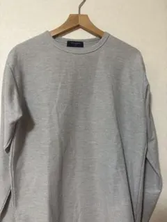 BACK NUMBER ワッフル長袖カットソー グレー Mサイズ