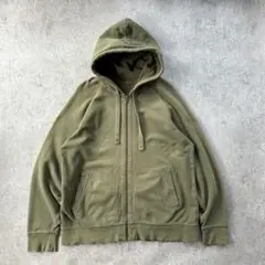 eddie bauer エディーバウアー ジップアップパーカー オリーブ L