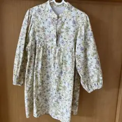 花柄長袖コットンドレス