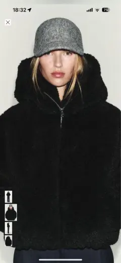 ZARA フード付きボンバージャケット