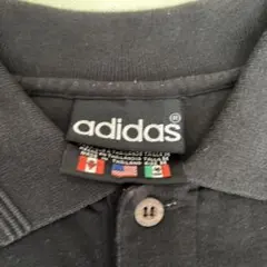 ビンテージ　90年代初期　adidas ブラック ポロシャツ　M