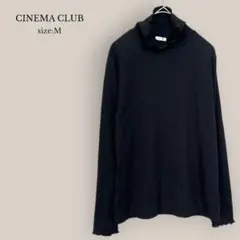 シネマクラブCINEMA CLUBタートルネックリブカットソー　長袖　薄手
