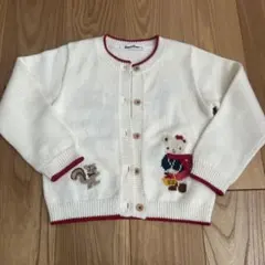 familiar 動物刺繍 カーディガン　100