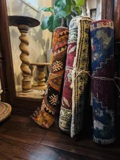 トルコ⭐︎ビンテージラグ3枚セット⭐︎ヴィンテージキリム絨毯アナトリア