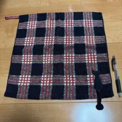 Atsuko Matano タオルハンカチ チェック柄 猫モチーフ