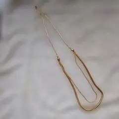 ゴールド 二重チェーン ネックレス　新品ビンテージ