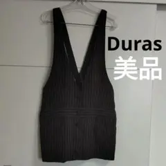 Duras　スカート　黒　ストライプ