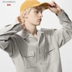 UNIQLO ブラッシュドコットンオーバーサイズシャツ/ XL/グレー完売