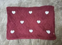 ジェラートピケ ハート柄ピローケース レッド 枕カバー