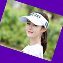 【新品】レディース☆吸汗☆日よけ☆サンバイザー☆女性用☆帽子☆白