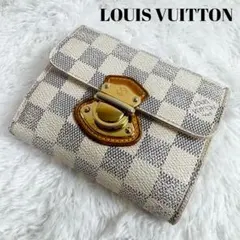 ルイヴィトン ダミエアズール ポルトフォイユ ジョイ 3つ折り財布 白