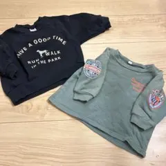 男の子　トップス　長袖　ベビー　2点セット　80cm