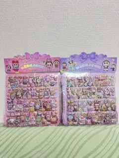 キャラクターシールぷくぷくシール3Dシールステッカー立体シール2枚入り*2セット