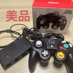 美品ゲームキューブコントローラー(スマブラブラック)+GCコン 接続タップ