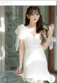 Tika キャバドレス ノースリーブ バストジップ タイトミニドレスSアイボリー