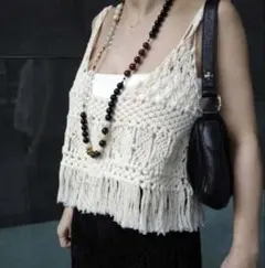 MEDI 2WAY ETHNIC FRINGE KNIT BUSTIERのサムネイル