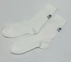 IL BISONTE イルビゾンテ　ロゴ入りホワイトソックス　靴下