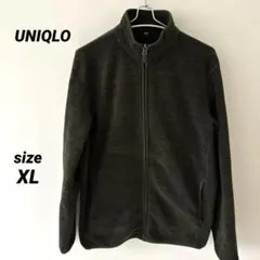 UNIQLO ダークグリーン フリース　ジャケット　ジップアップ　XL メンズ