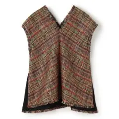 新品 MACPHEE マカフィー マルチスパークVネック ベスト ツイード ジレ